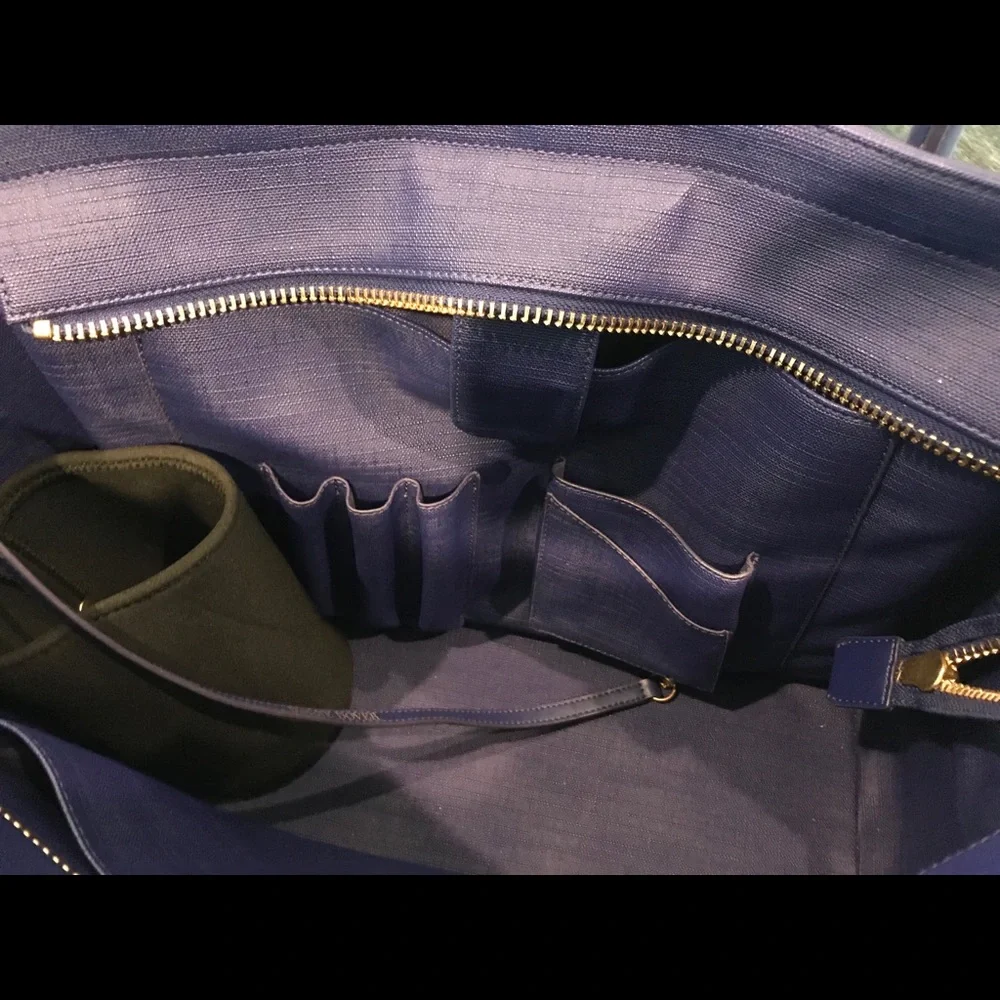 Dagne Dover Navy Blue Laptop Tote